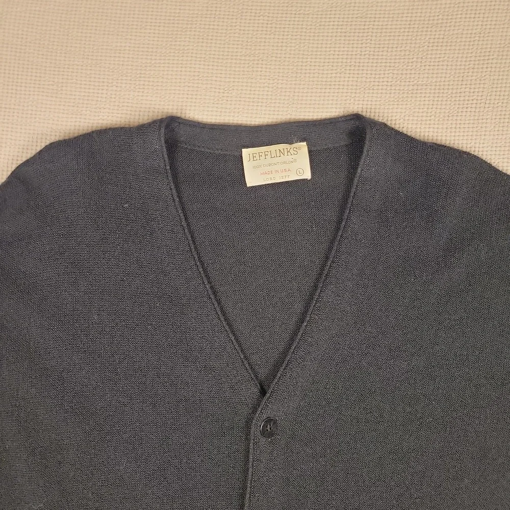 Jefflinks Lord Jeff Cardigan Mens L Vintage Grandpa Core American Golf 70s USA